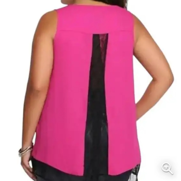 Torrid Sheer Lace Backless Blouse Size 0X - Picture 2 of 7
